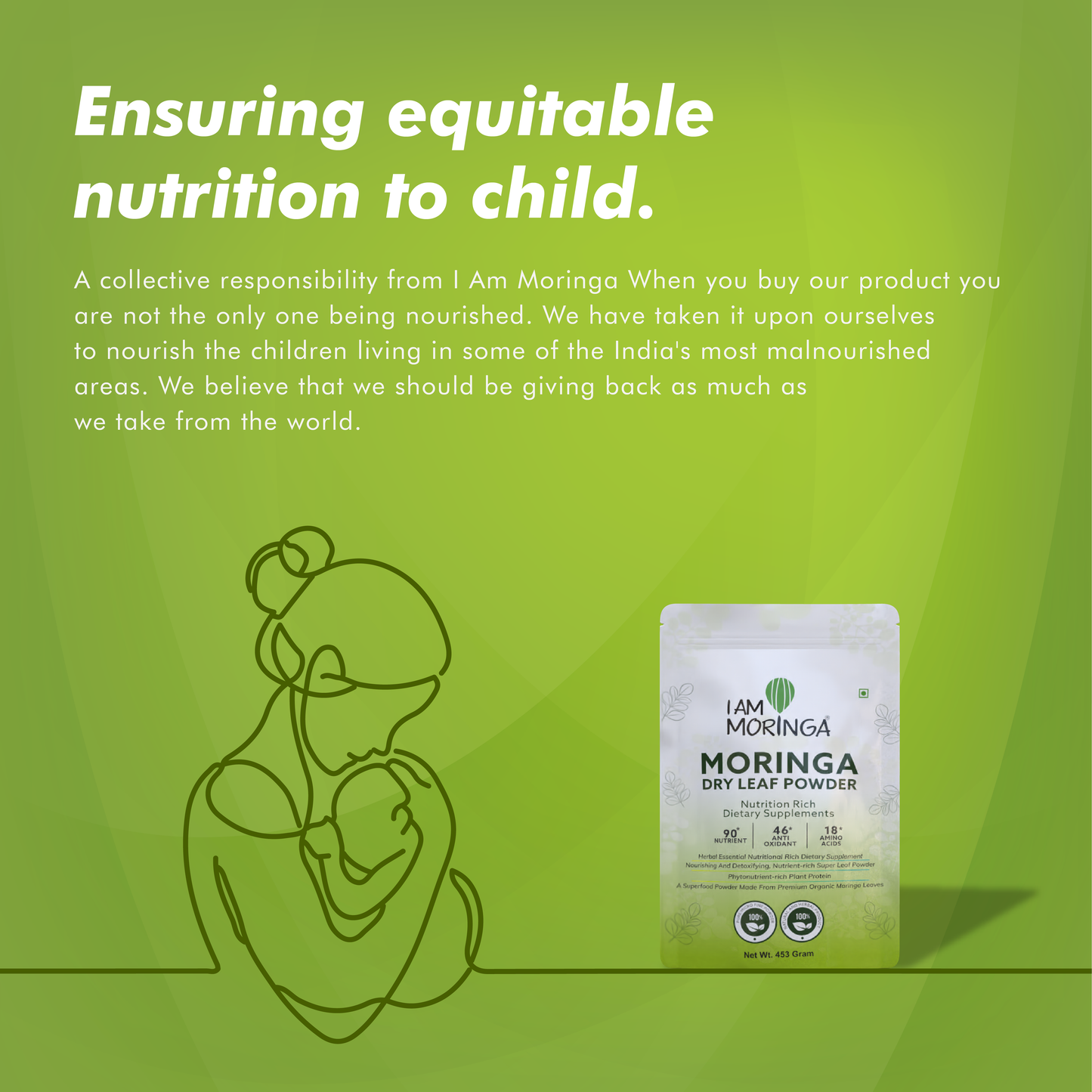 Moringa Leaf Powder 453 Gram