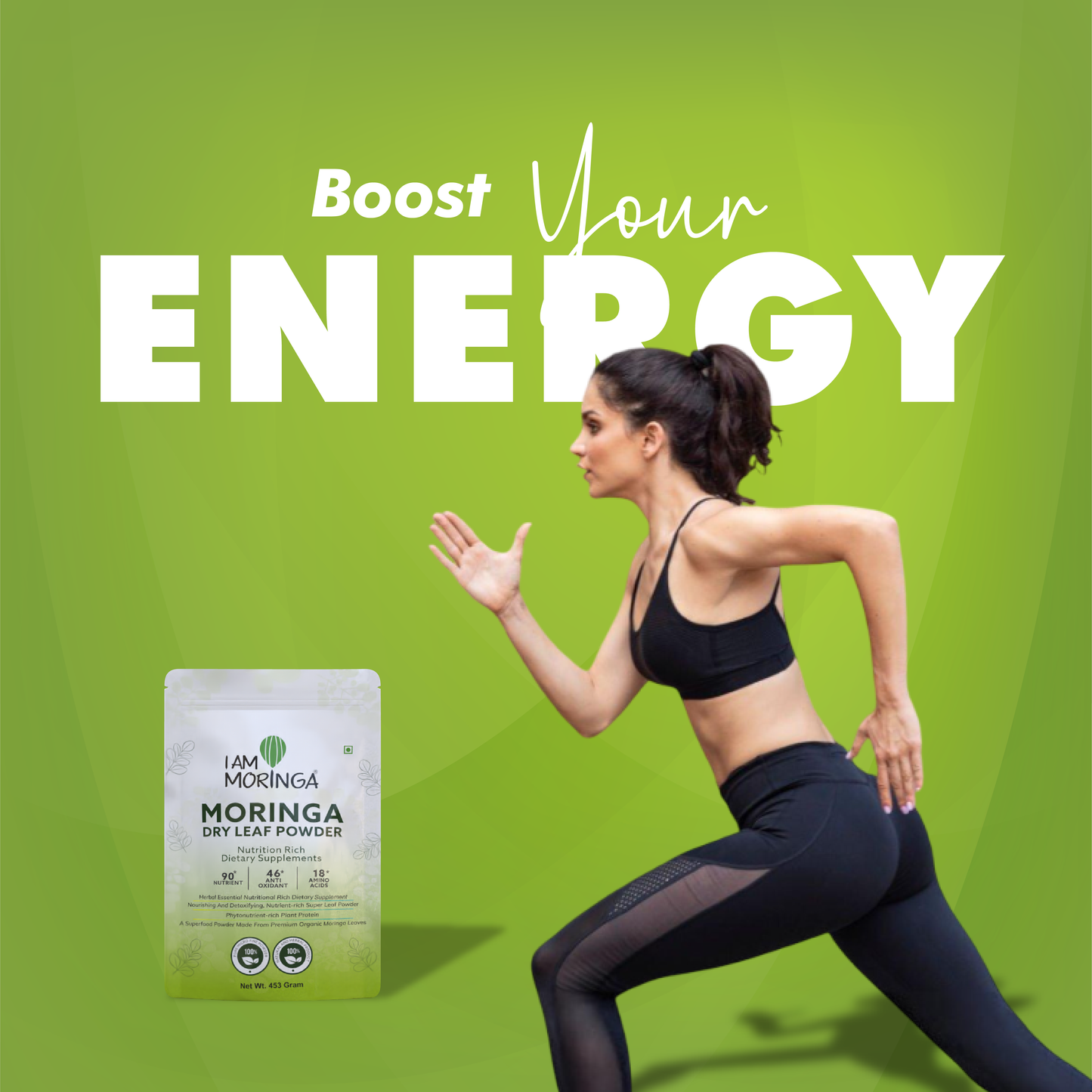 Moringa Leaf Powder 453 Gram