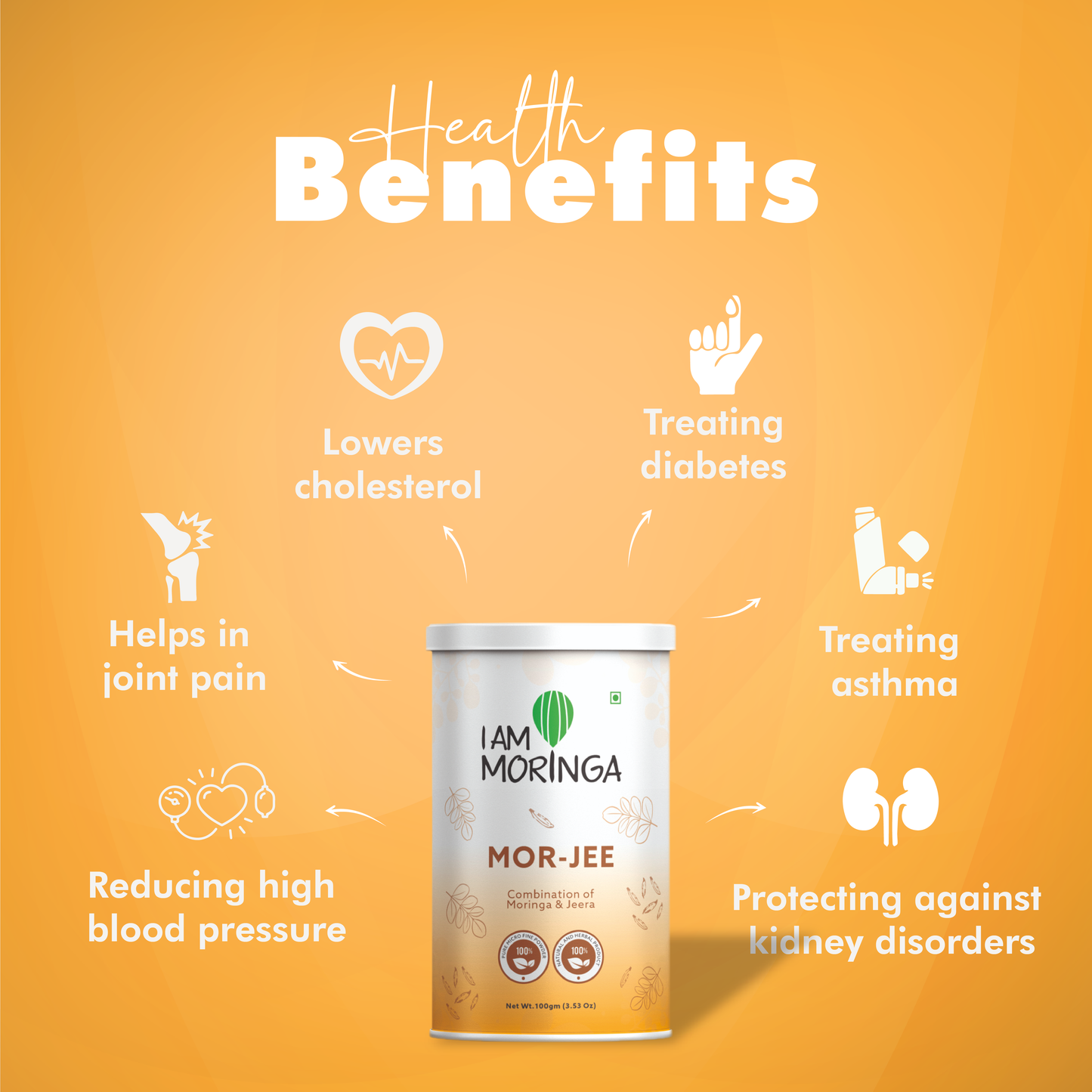 Mor-Jee 100 gm (Moringa + Jeera)