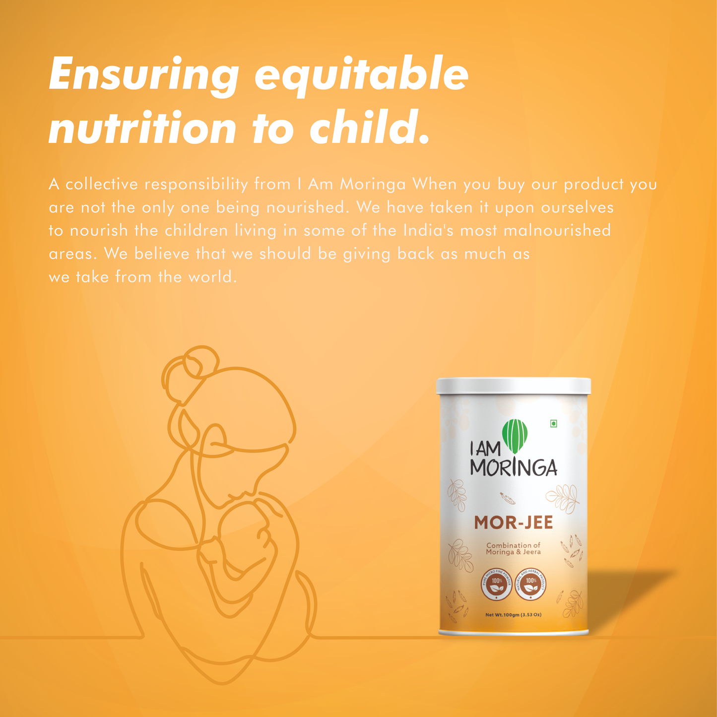 Mor-Jee 100 gm (Moringa + Jeera)
