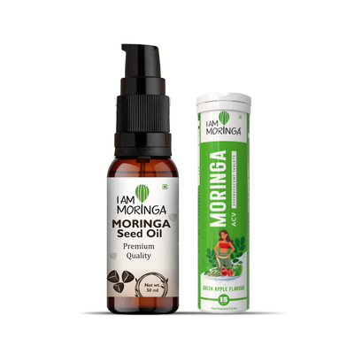 Moringa Oil 50ml + Moringa Effervescent Tablet