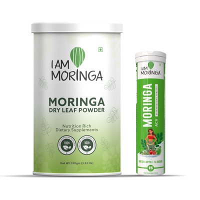 Moringa Leaf Powder 100gm + Moringa Effervescent Tablet