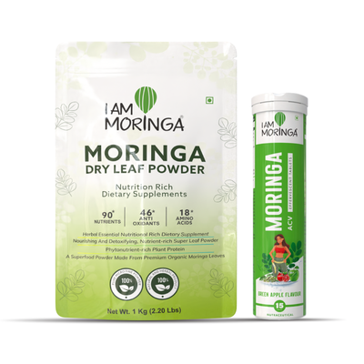 Moringa Leaf Powder 1kg  + Moringa Effervescent Tablet