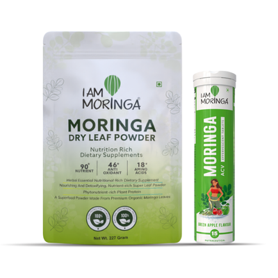 Moringa Leaf Powder 227gm + Moringa Effervescent Tablet