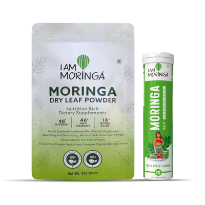 Moringa Leaf Powder 453gm + Moringa Effervescent Tablet