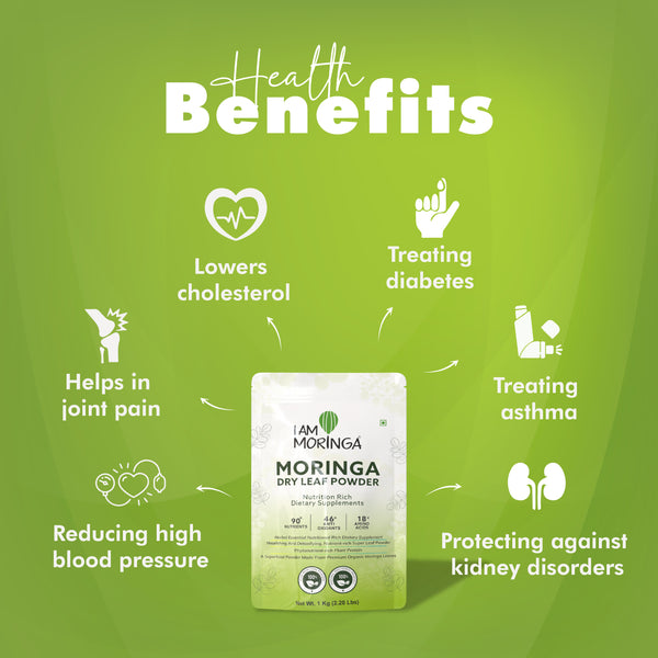 Moringa Leaf Powder 1kg  + Moringa Effervescent Tablet