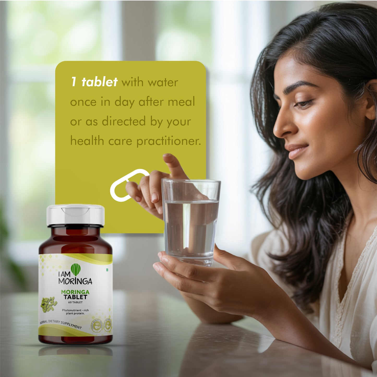 Moringa Tablet uncoated 120  + Moringa Effervescent Tablet + Mor Jee 100 Gram